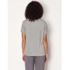 GYS Women’s Pajama Tops Bamboo-derived Viscose Soft Comfy Short Sleeve Basic Lounge Tops(Heather Grey)