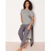 GYS Women’s Pajama Tops Bamboo-derived Viscose Soft Comfy Short Sleeve Basic Lounge Tops(Heather Grey)