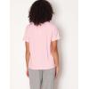 GYS Women’s Pajama Tops Bamboo-derived Viscose Soft Comfy Short Sleeve Basic Lounge Tops(Pink)