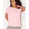 GYS Women’s Pajama Tops Bamboo-derived Viscose Soft Comfy Short Sleeve Basic Lounge Tops(Pink)