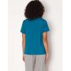 GYS Women’s Pajama Tops Bamboo-derived Viscose Soft Comfy Short Sleeve Basic Lounge Tops(Teal Blue)