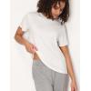 GYS Women’s Pajama Tops Bamboo-derived Viscose Soft Comfy Short Sleeve Basic Lounge Tops(White)