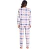 GYS Womens Pajamas Set – Viscose Made from Bamboo, Long Sleeve Sleepwear Tops with Jogger Pants Lounge Pjs Sets(Blue Plaid)