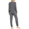 GYS Womens Pajamas Set – Viscose Made from Bamboo, Long Sleeve Sleepwear Tops with Jogger Pants Lounge Pjs Sets(Charcoal)