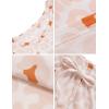 GYS Womens Pajamas Set – Viscose Made from Bamboo, Long Sleeve Sleepwear Tops with Jogger Pants Lounge Pjs Sets(Coral Leopard)