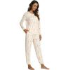 GYS Womens Pajamas Set – Viscose Made from Bamboo, Long Sleeve Sleepwear Tops with Jogger Pants Lounge Pjs Sets(Coral Leopard)