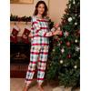 GYS Womens Pajamas Set – Viscose Made from Bamboo, Long Sleeve Sleepwear Tops with Jogger Pants Lounge Pjs Sets(Green Plaid)