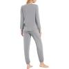 GYS Womens Pajamas Set – Viscose Made from Bamboo, Long Sleeve Sleepwear Tops with Jogger Pants Lounge Pjs Sets(Heather Grey)