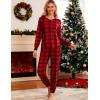 GYS Womens Pajamas Set – Viscose Made from Bamboo, Long Sleeve Sleepwear Tops with Jogger Pants Lounge Pjs Sets(Red Plaid)