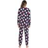 GYS Womens Pajamas Set – Viscose Made from Bamboo, Long Sleeve Sleepwear Tops with Jogger Pants Lounge Pjs Sets(Santa Claus Navy)