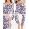 GYS Womens Pajamas Set – Viscose Made from Bamboo, Long Sleeve Sleepwear Tops with Jogger Pants Lounge Pjs Sets(Violet Floral)