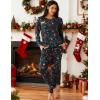 GYS Womens Pajamas Set – Viscose Made from Bamboo, Long Sleeve Sleepwear Tops with Jogger Pants Lounge Pjs Sets(Xmas Chaos)