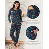 GYS Womens Pajamas Set – Viscose Made from Bamboo, Long Sleeve Sleepwear Tops with Jogger Pants Lounge Pjs Sets(Xmas Chaos)