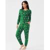 GYS Womens Pajamas Set – Viscose Made from Bamboo, Long Sleeve Sleepwear Tops with Jogger Pants Lounge Pjs Sets(Xmas Green)