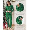 GYS Womens Pajamas Set – Viscose Made from Bamboo, Long Sleeve Sleepwear Tops with Jogger Pants Lounge Pjs Sets(Xmas Green)