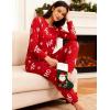 GYS Womens Pajamas Set – Viscose Made from Bamboo, Long Sleeve Sleepwear Tops with Jogger Pants Lounge Pjs Sets(Xmas Red)