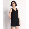 GYS Women’s Pajamas Set Bamboo Viscose Short Sleeve Top and Shorts 2 Piece Summer Sleepwear(Black)
