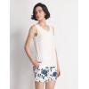 GYS Women’s Pajamas Set Bamboo Viscose Short Sleeve Top and Shorts 2 Piece Summer Sleepwear(Blue Rose)