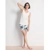 GYS Women’s Pajamas Set Bamboo Viscose Short Sleeve Top and Shorts 2 Piece Summer Sleepwear(Blue Rose)