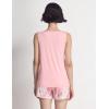 GYS Women’s Pajamas Set Bamboo Viscose Short Sleeve Top and Shorts 2 Piece Summer Sleepwear(Peony)