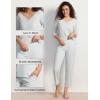GYS Women’s Pajamas Set Soft Comfy V Neck 3/4 Sleeve Top and Cropped Pants 2 Piece Sleepwear(Breezy Blue)