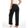 GYS Womens Sweatpants High Waisted Straight Leg Yoga Pants Open Bottom Sweatpants Cloud-Soft Breathable Stretchy Lounge Pants(Black)