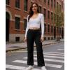 GYS Womens Sweatpants High Waisted Straight Leg Yoga Pants Open Bottom Sweatpants Cloud-Soft Breathable Stretchy Lounge Pants(Black)