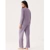 Women’s Pajama Sets Bamboo Viscose Soft and Breathable Long Sleeve Sleepwear(Violet)