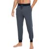 GYS Bamboo Viscose Men’s Pajama Pants Soft Joggers PJ Bottoms with Pockets and Drawstring(Bluish Grey)