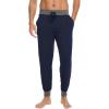 GYS Bamboo Viscose Men’s Pajama Pants Soft Joggers PJ Bottoms with Pockets and Drawstring(Navy)