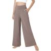 GYS Bamboo Viscose Pajama Pants for Women, Soft Wide Leg Flowy Palazzo Lounge Pants Comfy Pajama Bottoms with Pockets(Camel)