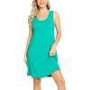 GYS Bamboo Viscose Sleepwear for Women Sleeveless Nightgowns Soft Tank Sleep Shirts Ladies Pajama Night Dress(Green)