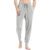 GYS Men’s Pajama Pants Joggers – Viscose Made from Bamboo, Knit Pj Bottoms Lightweight Lounge Sleep Pants(Light Grey)