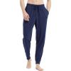 GYS Men’s Pajama Pants Joggers – Viscose Made from Bamboo, Knit Pj Bottoms Lightweight Lounge Sleep Pants(Navy)