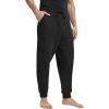 GYS Men’s Sweatpants Soft Stretch Drawstring Waist Casual Joggers Pants with Pockets(Black)