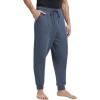 GYS Men’s Sweatpants Soft Stretch Drawstring Waist Casual Joggers Pants with Pockets(Grayish Blue)