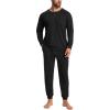 GYS Mens Sweatsuit 2 Piece Outfits Sets, Long Sleeve Fall Tracksuit Casual Jogging Sweat Suit Set(Black)