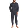 GYS Mens Sweatsuit 2 Piece Outfits Sets, Long Sleeve Fall Tracksuit Casual Jogging Sweat Suit Set(Dark Grey)
