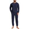 GYS Mens Sweatsuit 2 Piece Outfits Sets, Long Sleeve Fall Tracksuit Casual Jogging Sweat Suit Set(Deep Navy)