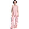 GYS Pajama Sets for Women Bamboo Viscose Sleeveless Tank Top with Soft Pants Sleep Set(Peony)