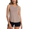 GYS Women Tank Tops Loose Fit Summer Basic Sleeveless Tops Bamboo Viscose Pajama Shirts(Camel)