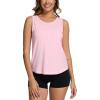 GYS Women Tank Tops Loose Fit Summer Basic Sleeveless Tops Bamboo Viscose Pajama Shirts(Pink)