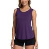 GYS Women Tank Tops Loose Fit Summer Basic Sleeveless Tops Bamboo Viscose Pajama Shirts(Purple)