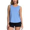 GYS Women Tank Tops Loose Fit Summer Basic Sleeveless Tops Bamboo Viscose Pajama Shirts(Sky Blue)