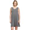 GYS Womens Bamboo-Derived Viscose Nightgowns Soft Sleeveless V Neck Nightdress Lightweight Sleep Shirt S-4XP(A- Dark Heather Grey)