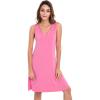 GYS Womens Bamboo-Derived Viscose Nightgowns Soft Sleeveless V Neck Nightdress Lightweight Sleep Shirt S-4XP(A- Raspberry Pink)