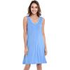 GYS Womens Bamboo-Derived Viscose Nightgowns Soft Sleeveless V Neck Nightdress Lightweight Sleep Shirt S-4XP(A- Sky Blue)