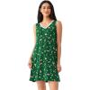 GYS Womens Bamboo-Derived Viscose Nightgowns Soft Sleeveless V Neck Nightdress Lightweight Sleep Shirt S-4XP(A- Xmas Green)