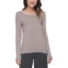 GYS Womens Long Sleeve Tops Soft Bamboo Viscose Pajama Tops(Taupe)