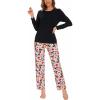 Black Flowers/Straight-leg